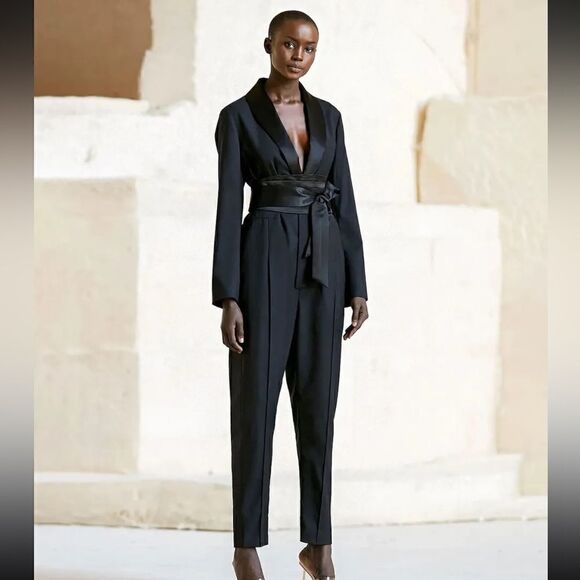 MES DEMOISELLES DENEUVE JUMPSUIT BLACK - Picture 2 of 5